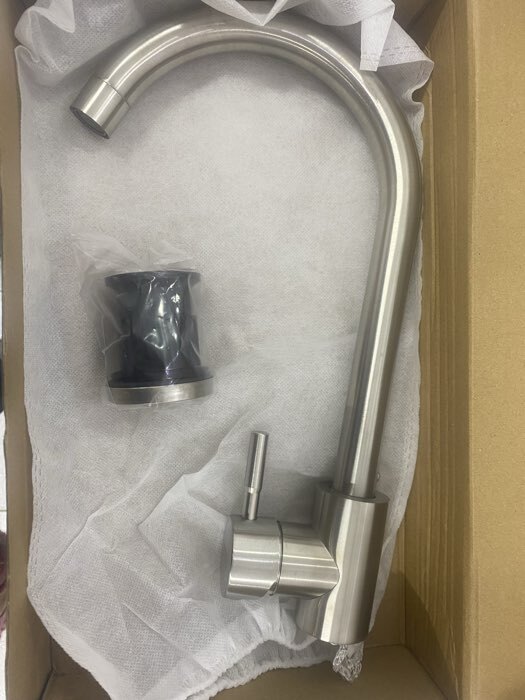 Фотография покупателя товара Смеситель для кухни ZEIN Z3827, однорычажный, высота излива 27 см, сатин - Фото 2