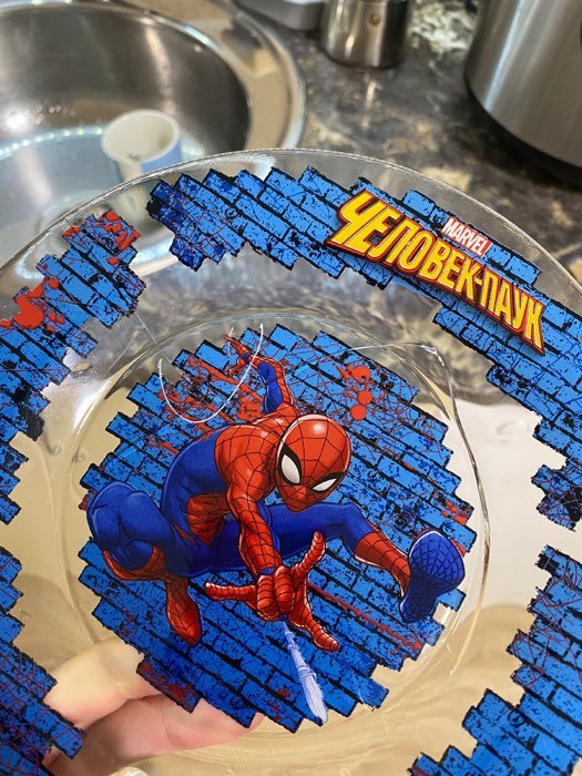 Фотография покупателя товара Набор посуды детский Priority «Человек паук», 3 предмета - Фото 1