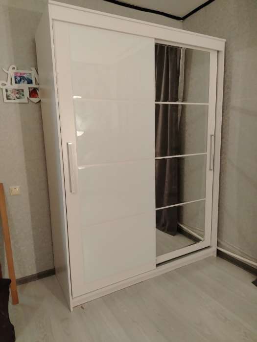 Фотография покупателя товара Шкаф – купе «Лорд», с зеркалом, 2 ящика, 2001×600×2200 мм, цвет белый - Фото 8