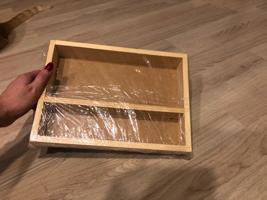 Фотография покупателя товара Кашпо деревянное, 27.5×20×4.5 см "Для тебя", 2 отдела, гравировка
