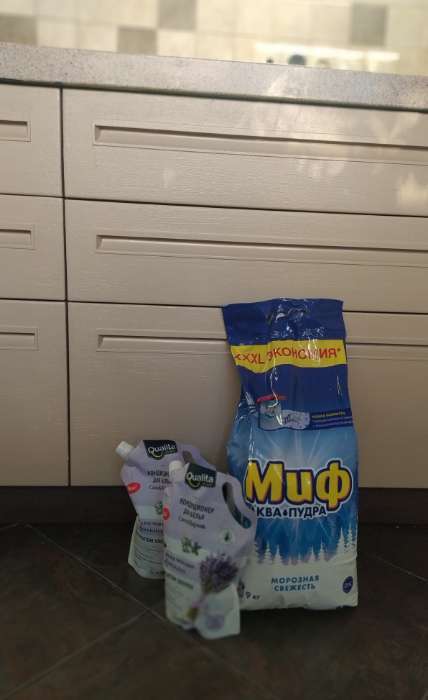 Фотография покупателя товара Стиральный порошок "Миф", морозная свежесть, автомат, 9 кг - Фото 5