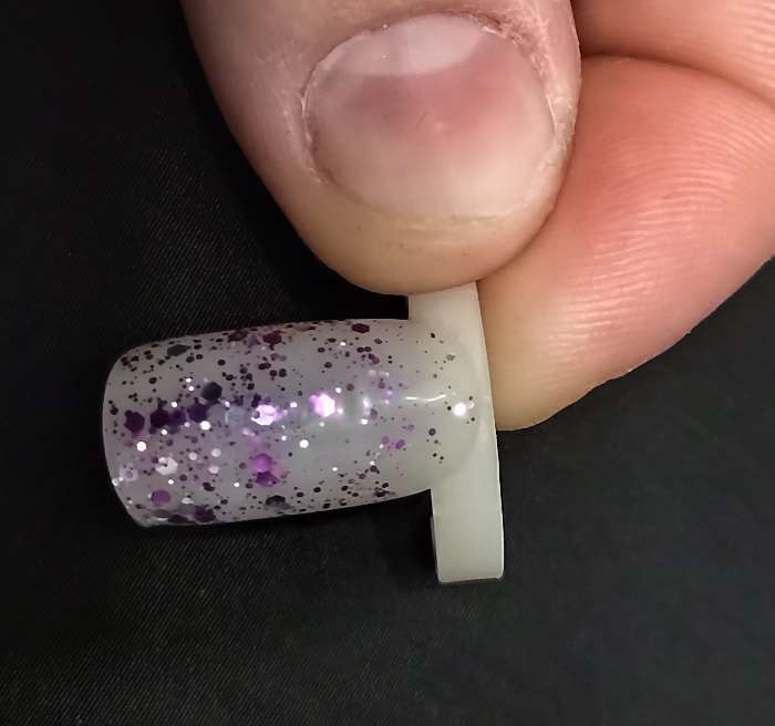 Фотография покупателя товара Гель лак для ногтей, с блёстками, трехфазный, 8 мл, LED/UV, прозрачный, голубой (04) - Фото 1