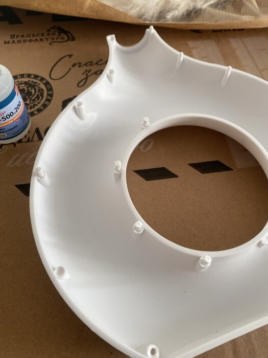 Фотография покупателя товара Ваза для сухоцветов Ring, пластик, 5×18×19.5 см, 600 мл, белая - Фото 1