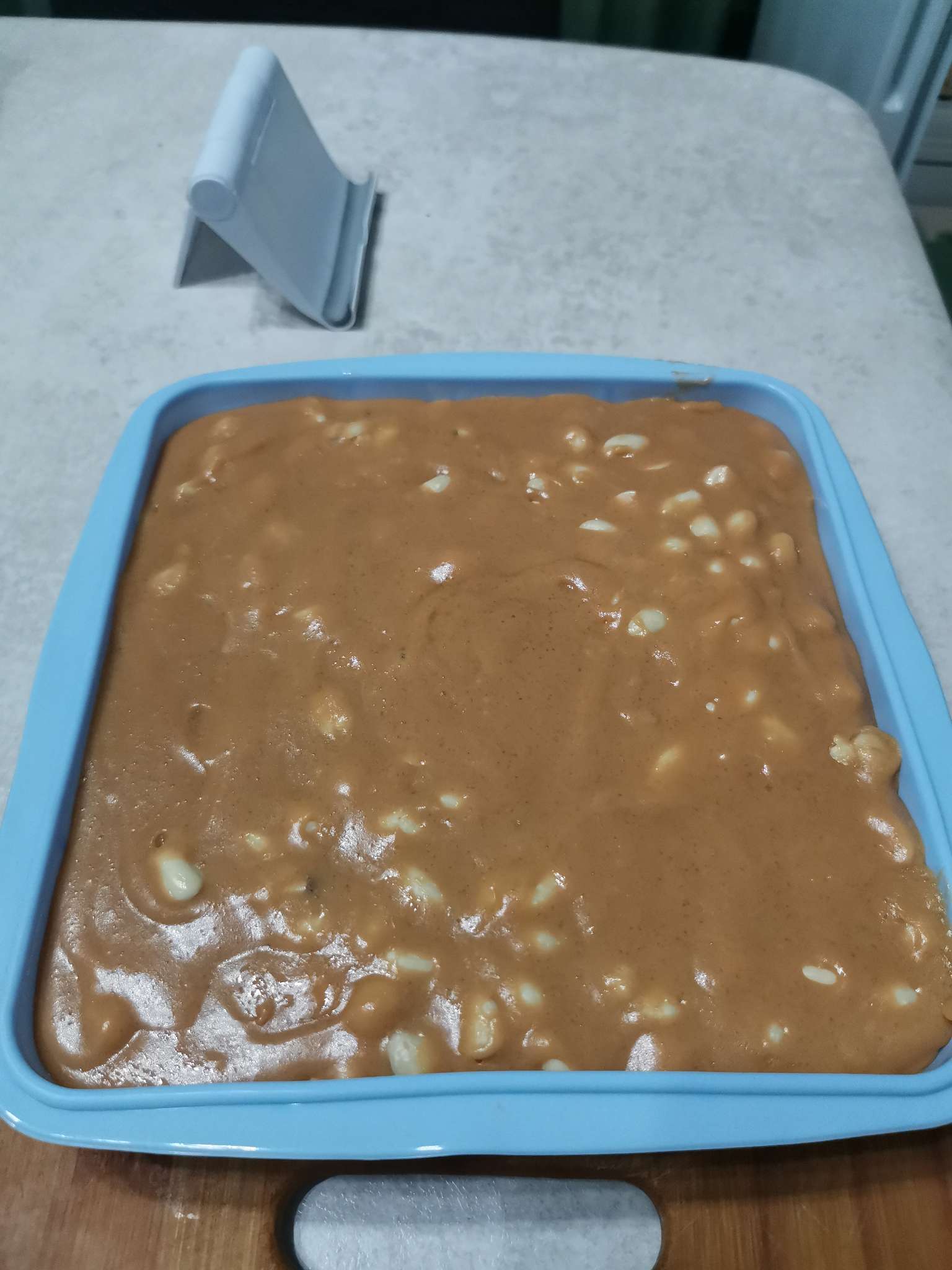 Фотография покупателя товара Форма для выпечки Доляна «Квадрат», силикон, 22×23×3.5 см, внутренний размер 20×19×3 см, голубая - Фото 1