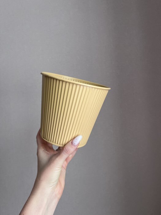 Фотография покупателя товара Декоративное кашпо «Ведёрко Килли», 14×14×13 см, металлическое, жёлтое - Фото 2