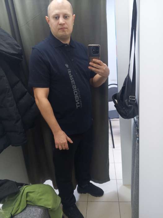 Фотография покупателя товара Поло President, размер M, цвет синий - Фото 2