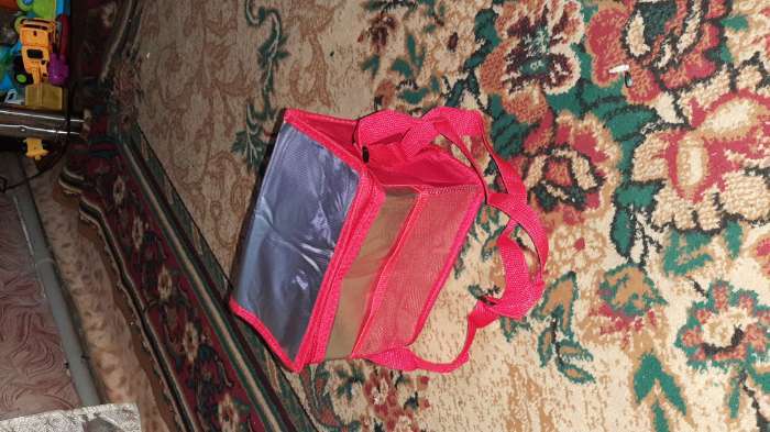 Фотография покупателя товара Термосумка на молнии 5 л, наружный карман, цвет красный