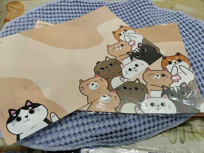 Фотография покупателя товара Коврик под миску «Милые котята», 43×28 см - Фото 2