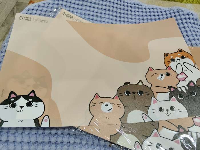 Фотография покупателя товара Коврик под миску «Милые котята», 43×28 см - Фото 3