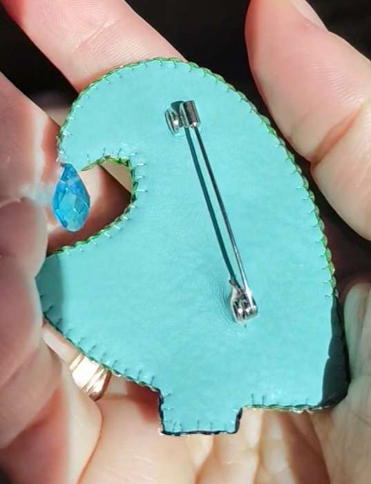 Фотография покупателя товара Лист для творчества искусственная кожа «Масло. Матовый», бирюзовый лист 33×20 см, толщина 0.74 мм - Фото 1