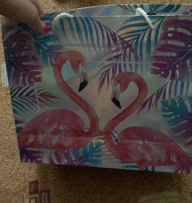 Фотография покупателя товара Пакет подарочный голографический, упаковка, «Фламинго», 32 х 26 х 12 см - Фото 1