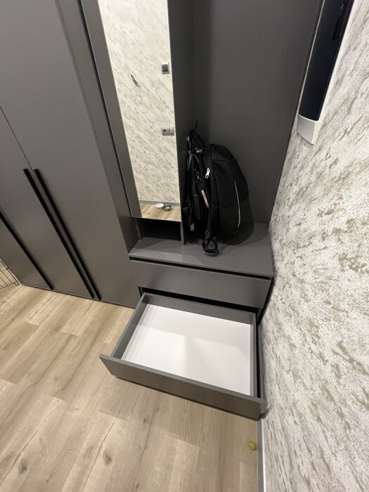 Фотография покупателя товара Прихожая «Норд», со шкафом, 2000×510×2236 мм, цвет графит - Фото 5