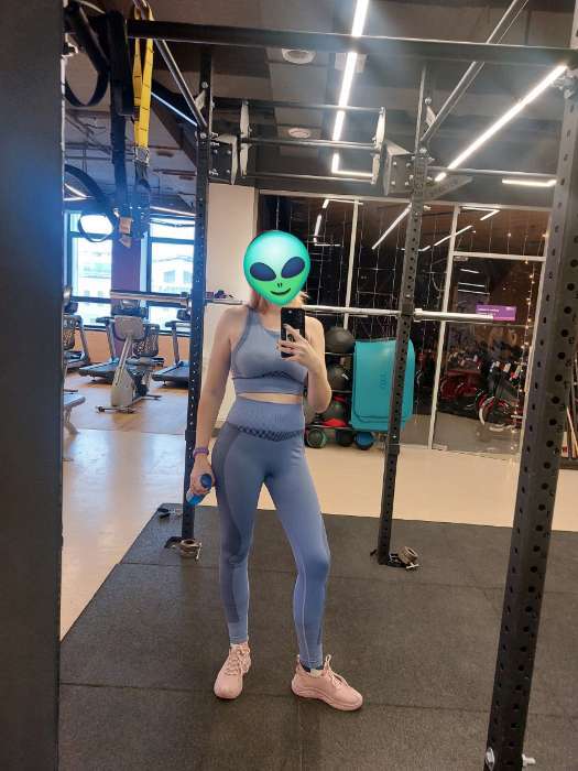 Фотография покупателя товара Топ спортивный женский MINAKU: SPORTLY, фиолетовый, размер L - Фото 1