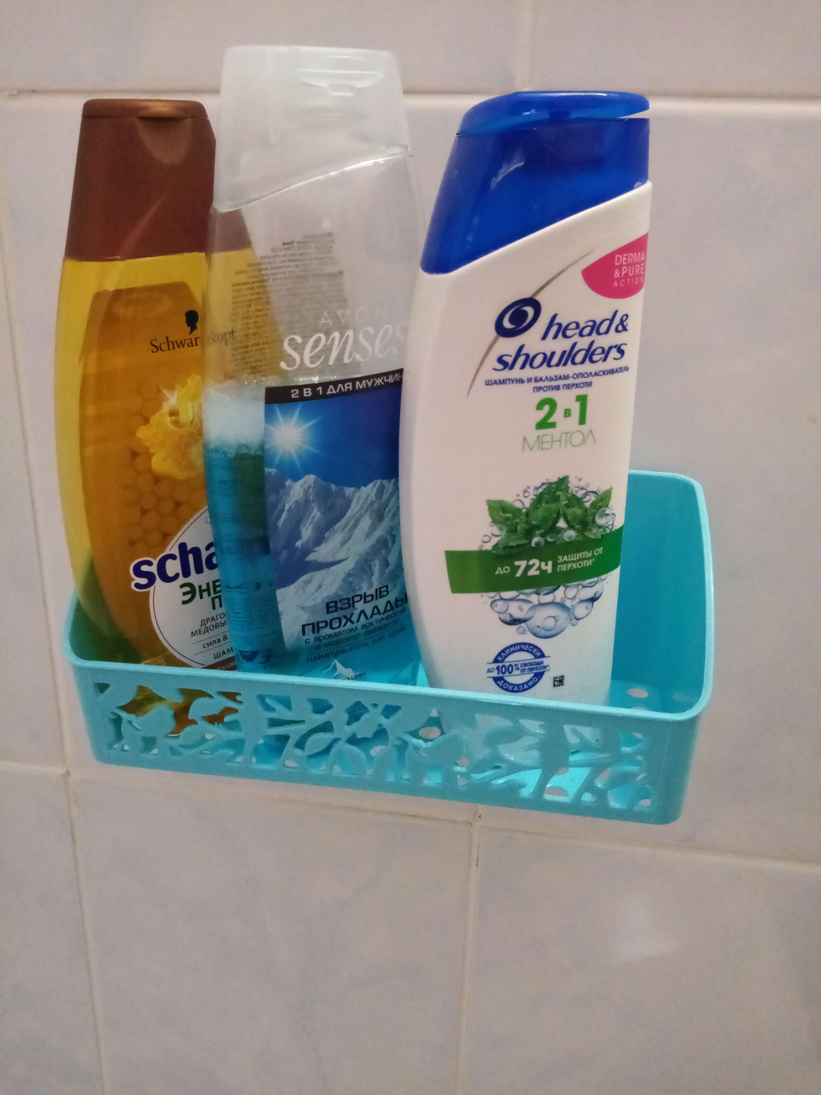 Фотография покупателя товара Подставка для ванных принадлежностей на присосках Доляна «Птицы», 22×8,5×9,5 см, цвет МИКС - Фото 1