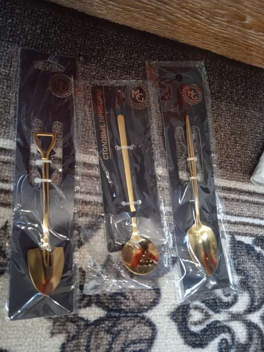 Фотография покупателя товара Ложка чайная Magistro Desire, длина 13 см, нержавеющая сталь, золотистая - Фото 1