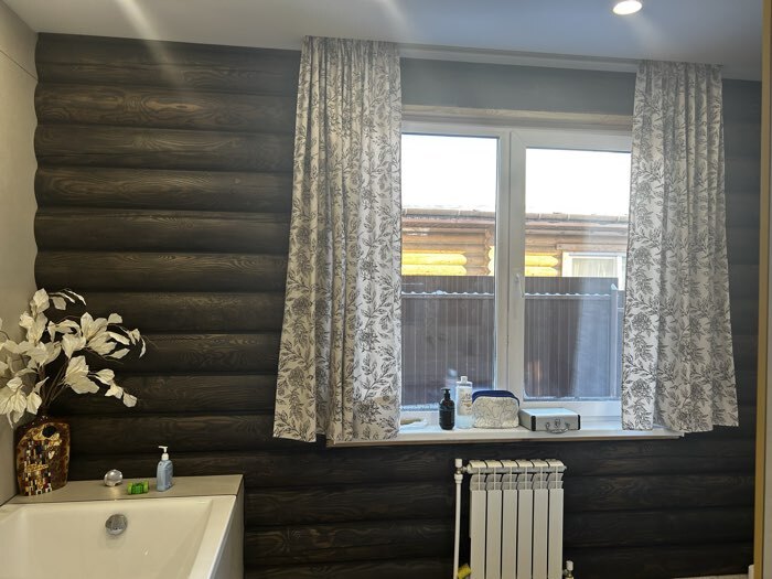 Фотография покупателя товара Шторы для кухни с подхватами Этель Black flowers, 149×180 см, комплект - 2 шт. - Фото 1