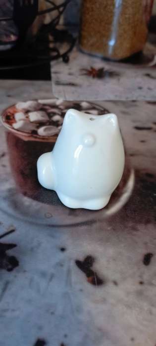 Фотография покупателя товара Набор фарфоровый для специй на бамбуковой подставке BellaTenero «Котики», 3 предмета: солонка, перечница, подставка, белый, чёрный - Фото 26