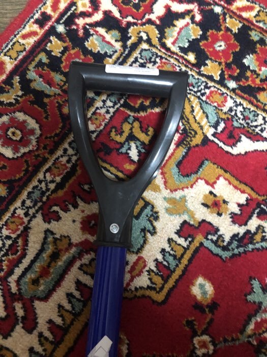 Фотография покупателя товара Лопата для уборки снега, пластиковый ковш 395×395 мм, металлическая планка, алюминиевый черенок, с ручкой - Фото 1