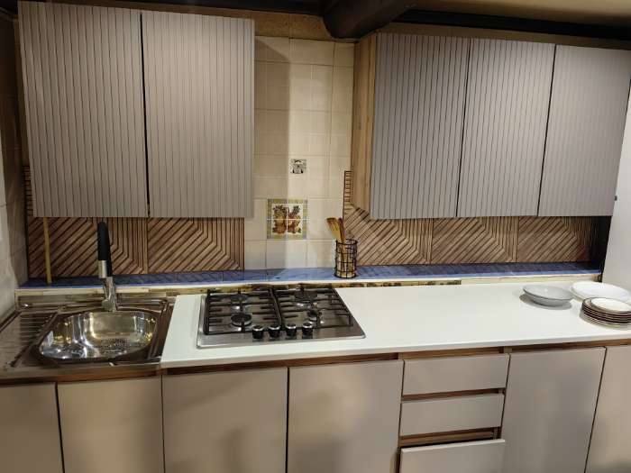 Фотография покупателя товара Кухонный гарнитур прямой «Ника», с столешницей, 2000 мм, цвет коричневый софт МДФ/бежевый софт МДФ - Фото 1