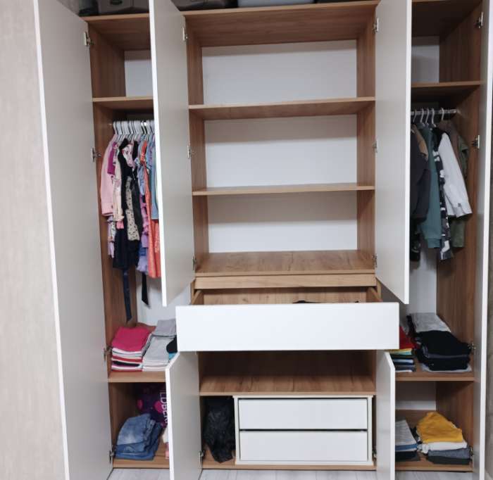 Фотография покупателя товара Шкаф двухстворчатый для одежды «Лора», 2 ящика, 2200×900×570 мм, цвет кашемир - Фото 36