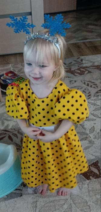 Фотография покупателя товара Ободок новогодний карнавальный «Снежинка», голубой - Фото 1