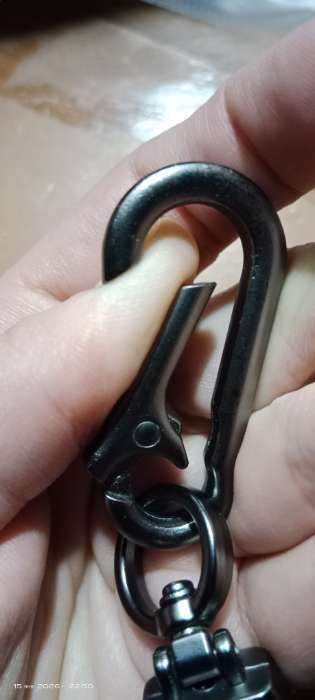 Фотография покупателя товара Брелок для ключей, петля с карабином, кожа PU, красный - Фото 4