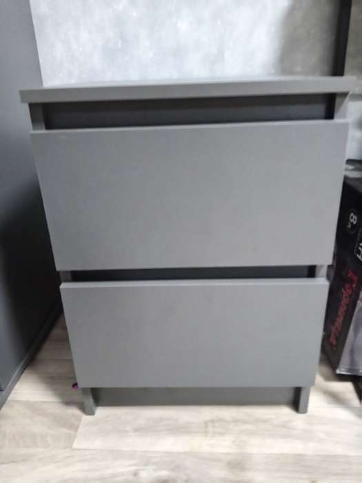 Фотография покупателя товара Тумба прикроватная «Клик Мебель. Мадера 2», 2 ящика, 400×420×554 мм, цвет дуб крафт золотой/белый - Фото 2