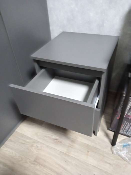 Фотография покупателя товара Тумба прикроватная «Клик Мебель. Мадера 2», 2 ящика, 400×420×554 мм, цвет дуб крафт золотой/белый - Фото 1