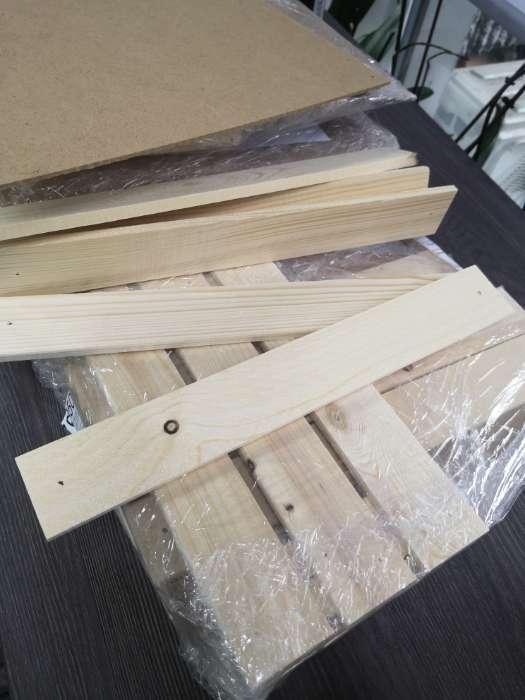 Фотография покупателя товара Ящик деревянный для стеллажей 25х35х15 см - Фото 1