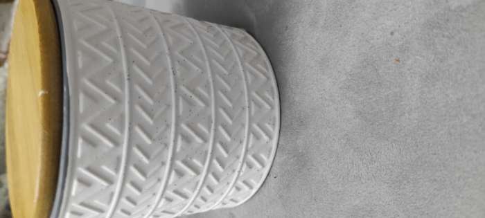 Фотография покупателя товара Банка керамическая для сыпучих продуктов «Этника», 400 мл, цвет серый - Фото 7
