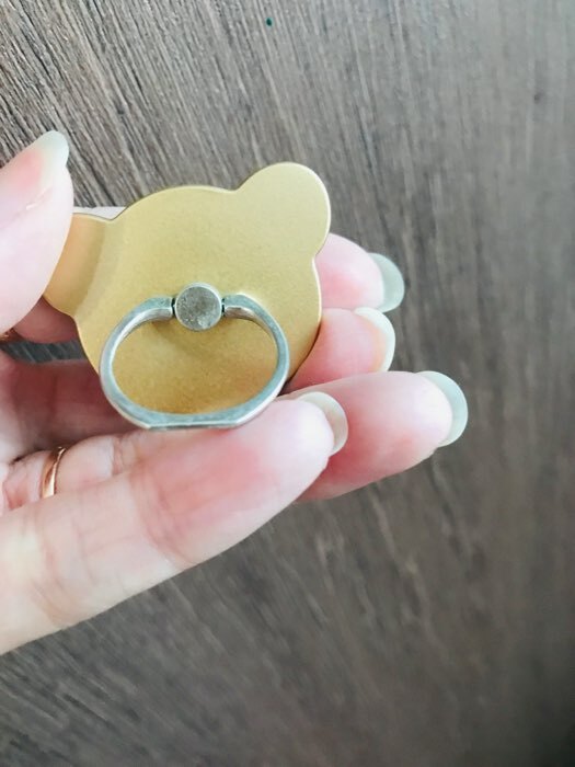 Фотография покупателя товара Держатель-подставка с кольцом для телефона LuazON, в форме "Мишки", цвет золото - Фото 13