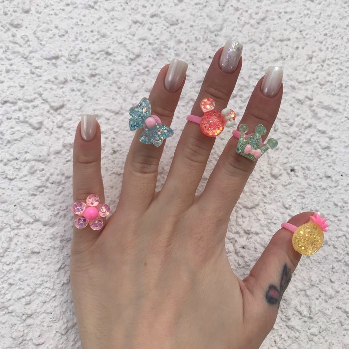 Фотография покупателя товара Кольцо «Выбражулька. Для принцессы», форма МИКС, разноцветное, безразмерное - Фото 2