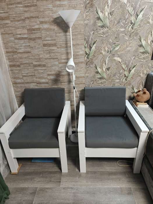 Фотография покупателя товара Диван прямой трёхместный «Айдаха», ППУ, велюр, цвет графит/белый - Фото 1