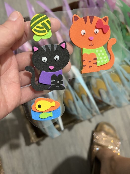 Фотография покупателя товара Набор наклеек из EVA «Котики», 7 шт. - Фото 1