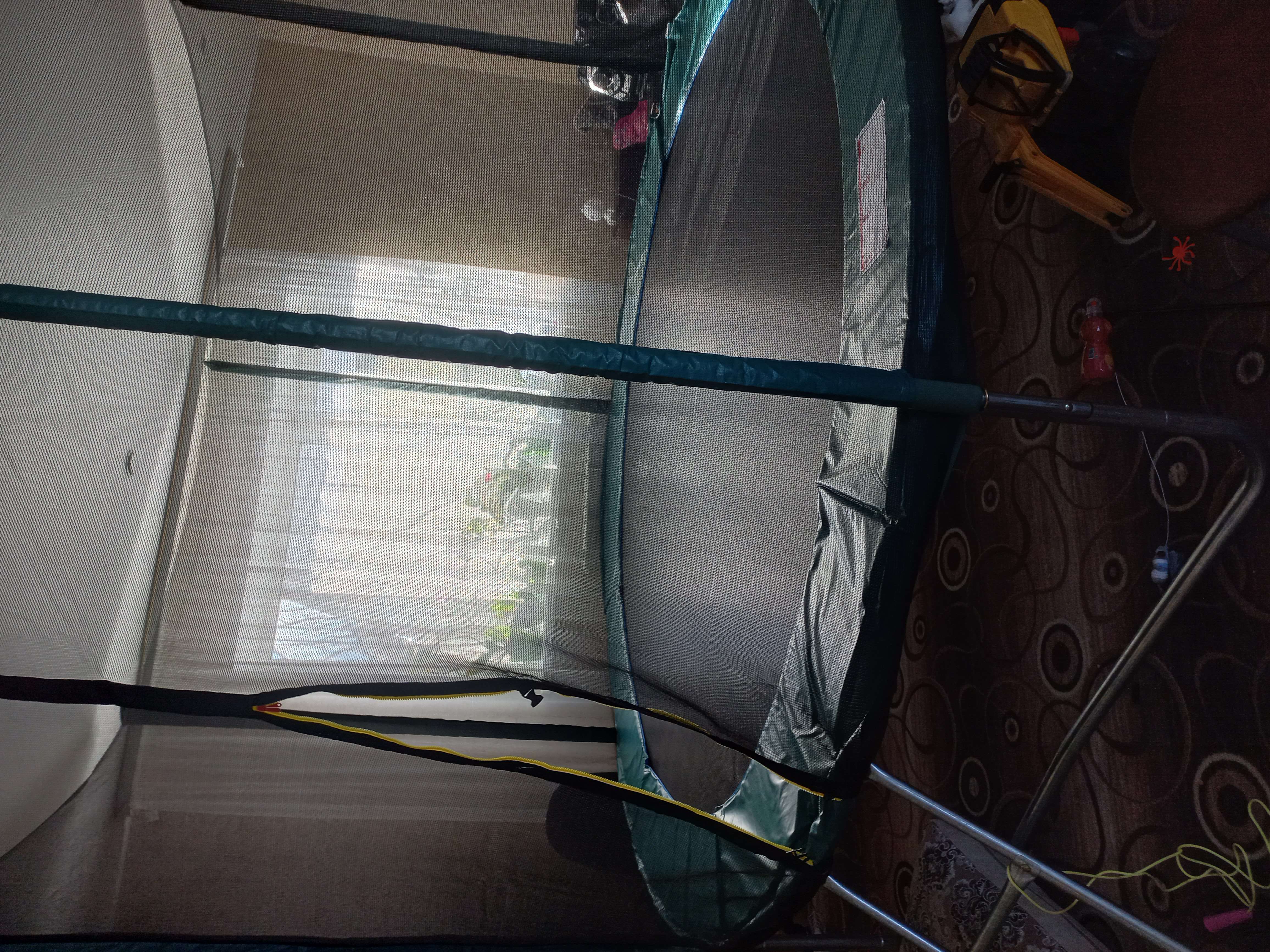 Фотография покупателя товара Батут ONLYTOP, d=244 см, с лестницей, с сеткой высотой 173 см, цвет зелёный - Фото 22