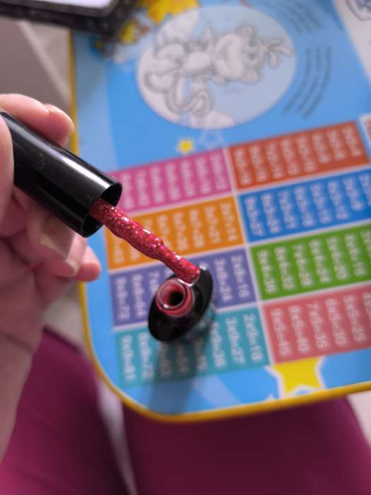 Фотография покупателя товара Гель лак для ногтей, с блёстками, трехфазный, 8 мл, LED/UV, красный (85) - Фото 2