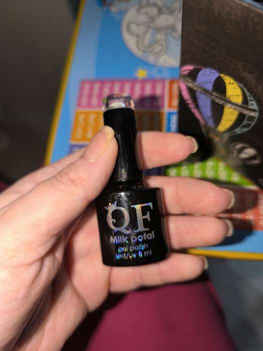 Фотография покупателя товара Гель лак для ногтей, молочный, с поталью, трехфазный, 8 мл, LED/UV, белый, золотистый (03) - Фото 4