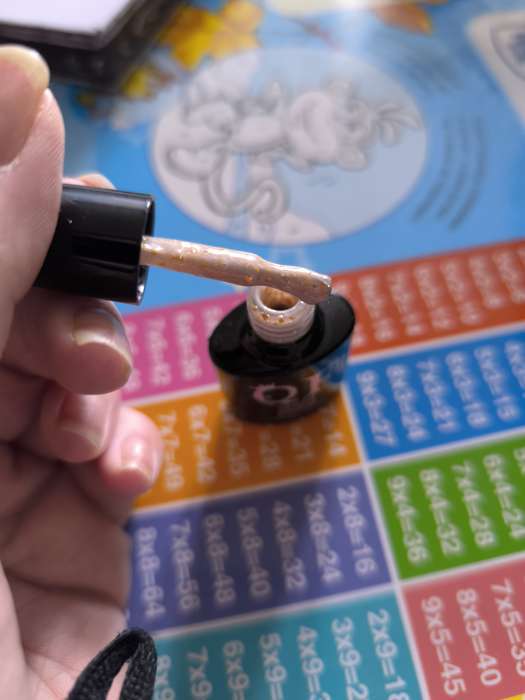 Фотография покупателя товара Гель лак для ногтей, с поталью, трехфазный, 8 мл, LED/UV, белый (043) - Фото 3