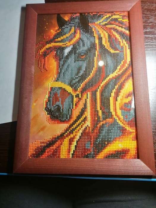 Фотография покупателя товара Алмазная мозаика на новый год с частичным заполнением со светящимися стразами на холсте «Волшебная ночь», 20×30 см - Фото 1