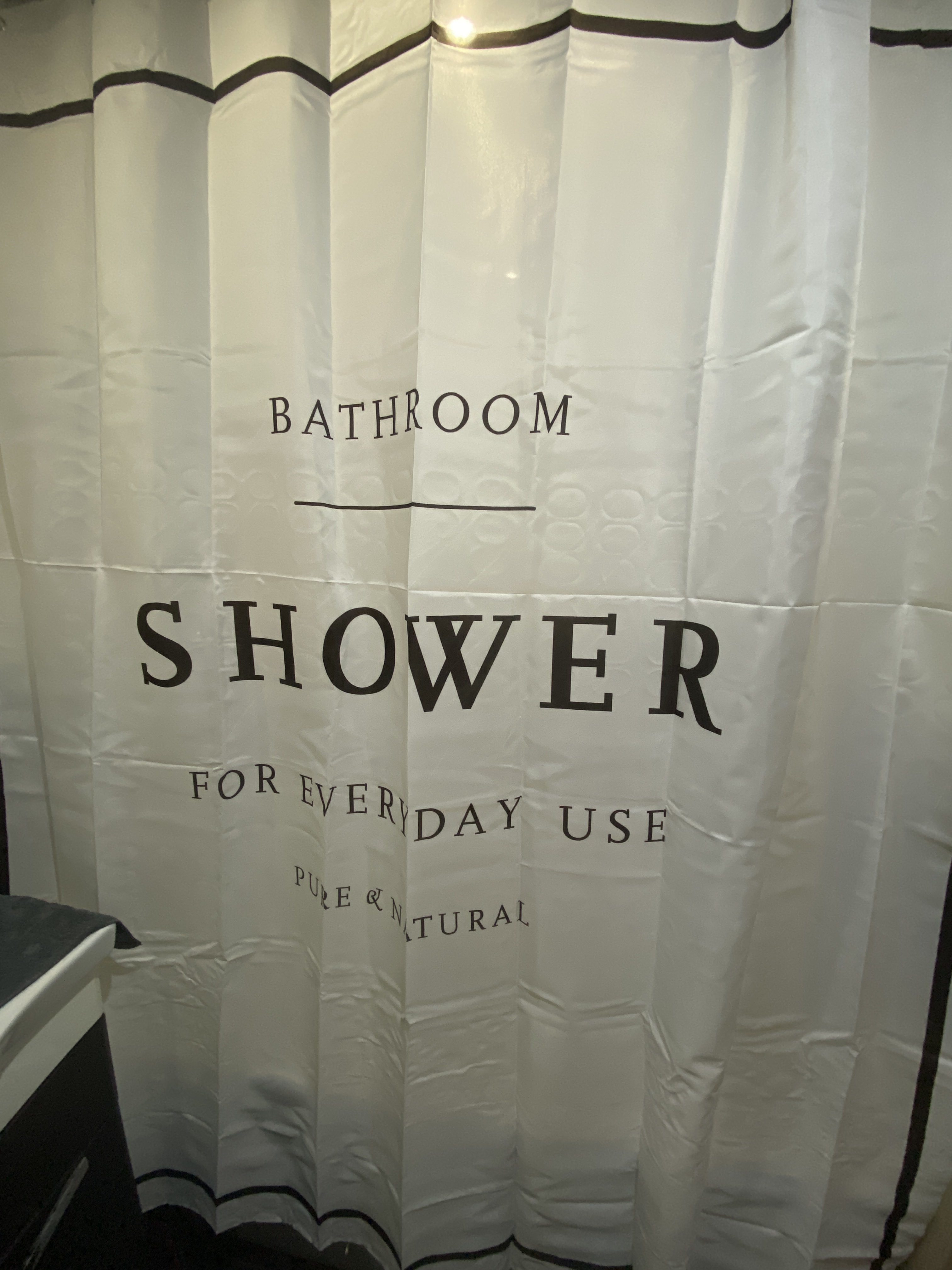 Фотография покупателя товара Штора для ванны Доляна SHOWER с люверсами, 180×180 см - Фото 2