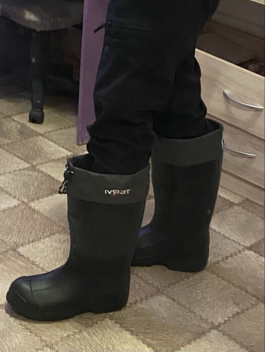 Фотография покупателя товара Зимние сапоги Torvi ЭВА+ПУ, 5-слойный вкладыш -45°С, цвет чёрный, размер 43 - Фото 3