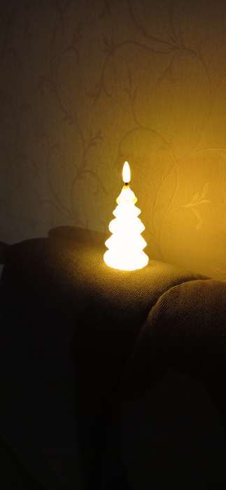 Фотография покупателя товара Светодиодная фигура «Ёлочка» 6×12×6 см, пластик, от батареек AG13×3, свечение тёплое белое - Фото 1