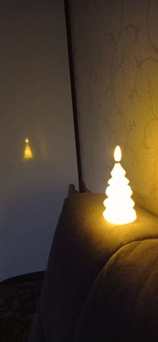 Фотография покупателя товара Светодиодная фигура «Ёлочка» 6×12×6 см, пластик, от батареек AG13×3, свечение тёплое белое - Фото 2