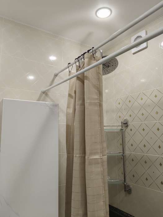 Фотография покупателя товара Штора для ванной «Софт Мист», с люверсами, 180×180 см, полиэстер, бежевая - Фото 1