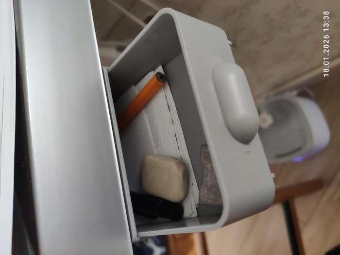 Фотография покупателя товара Ящик для хранения, скрытый потайной под стол, 20×9×4 см, белый - Фото 1