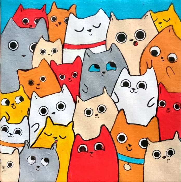 Фотография покупателя товара Картина по номерам для детей «Милые котята», 15 х 15 см - Фото 6