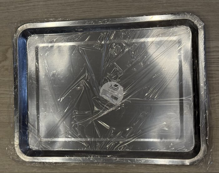 Фотография покупателя товара Поднос из нержавеющей стали, 40×30×2 см (± 1 см) - Фото 1