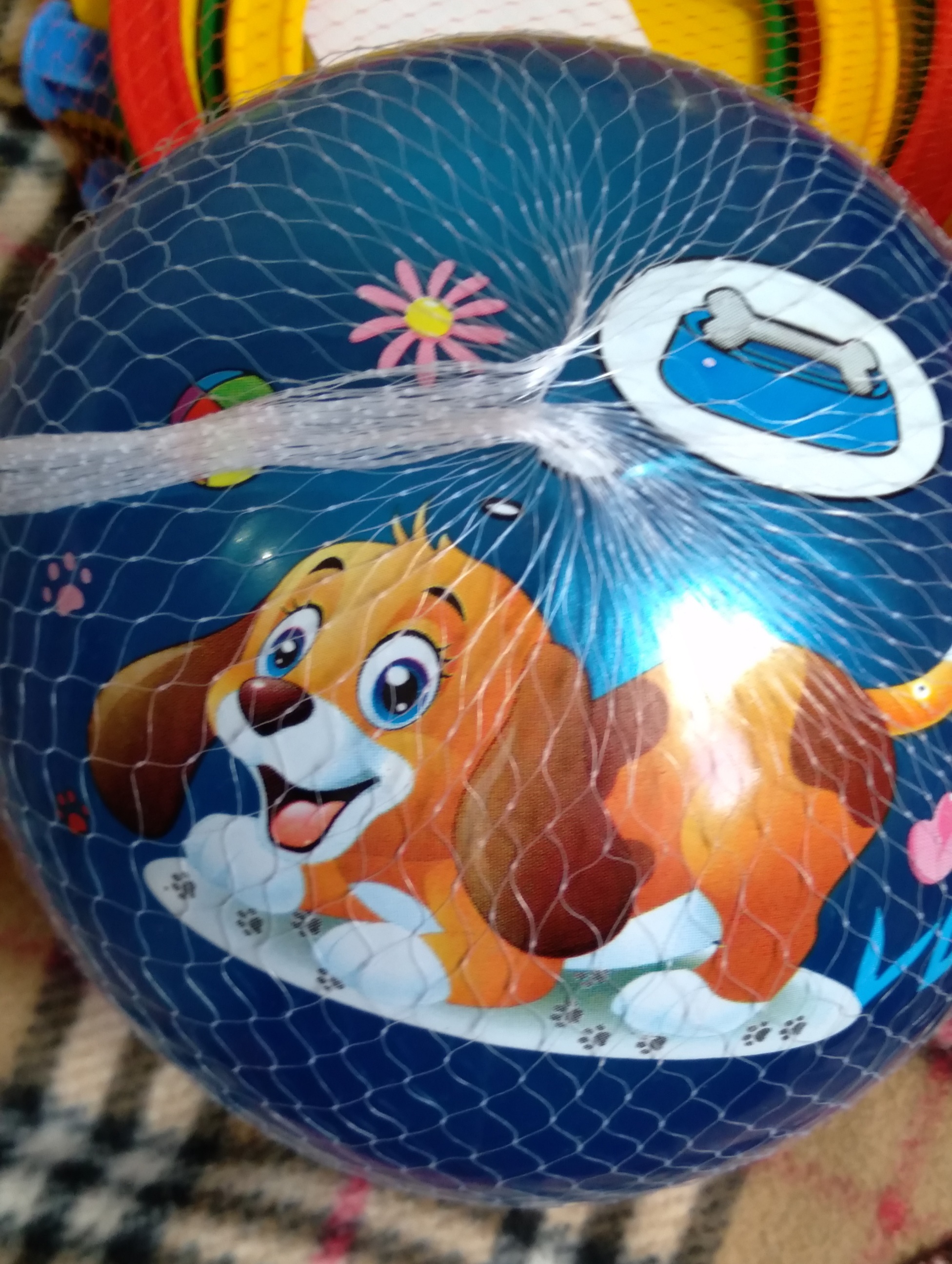 Фотография покупателя товара Мяч детский «Животные», d=22 см, 60 г, цвет МИКС