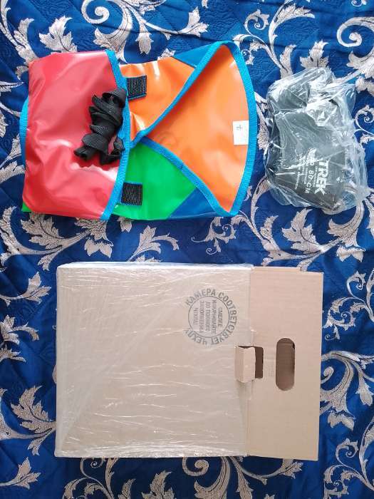 Фотография покупателя товара УЦЕНКА Чехол для тюбинга – ватрушки, диаметр 65 см, разноцветный - Фото 1