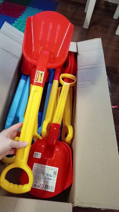 Фотография покупателя товара Лопата большая №2 детская, 53.5 см, МИКС - Фото 5